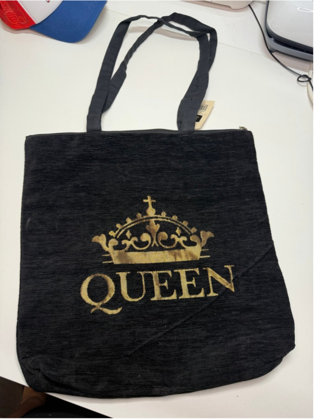 Women's Unbranded Queen Tote Bag One Size Black Gold